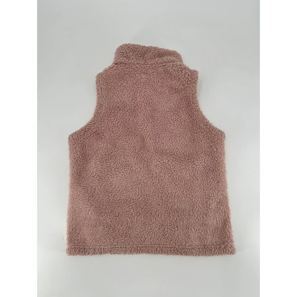 Patagonia Girls Size‎ XL (14) Full Zip Sherpa Feece Vest Polyester Light Pink